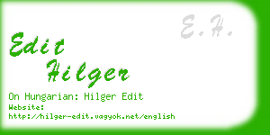 edit hilger business card